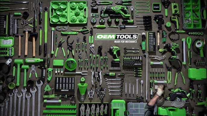 OEMTOOLS professional automotive tool collection impact wrench and socket set